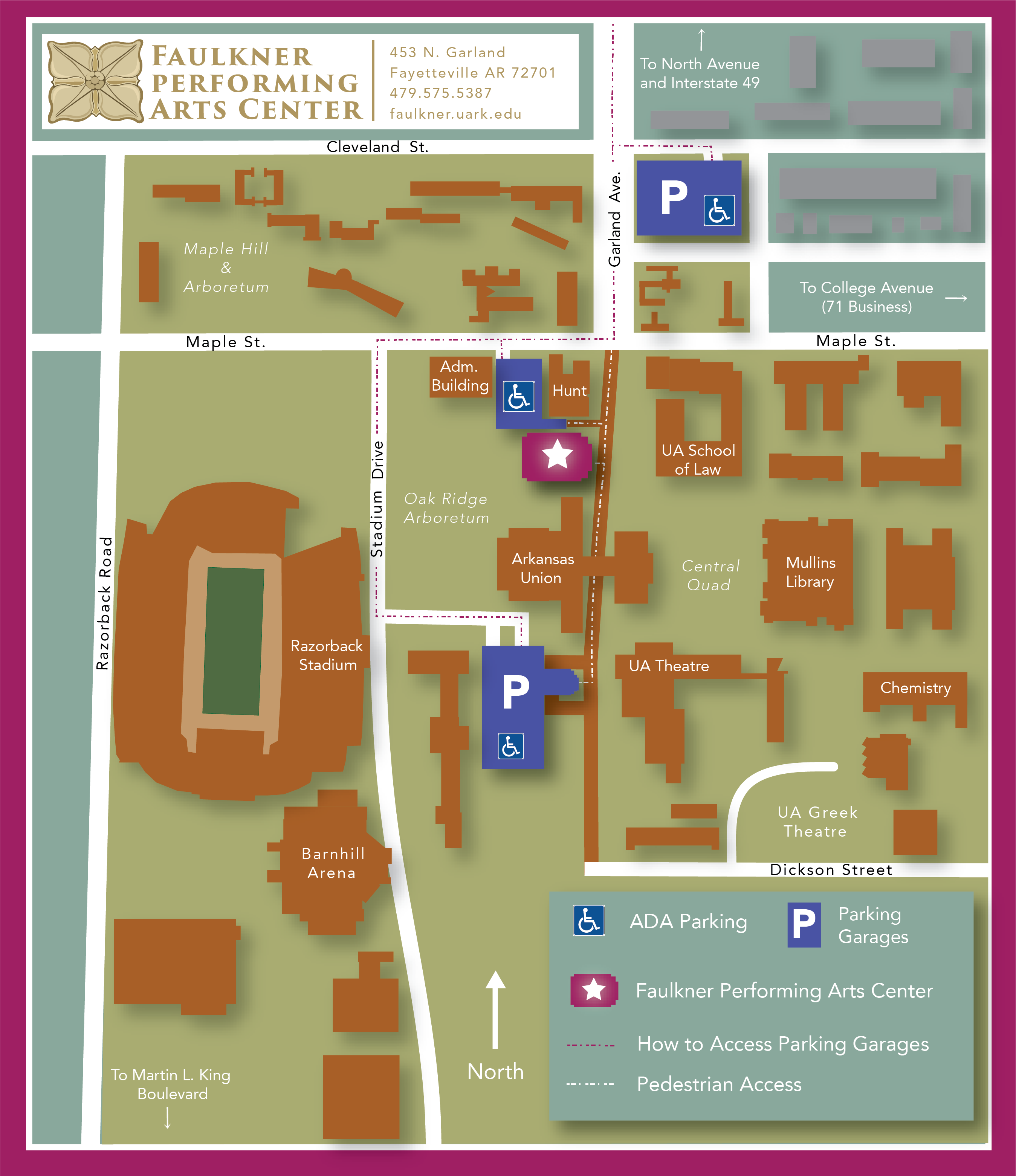 Plan Your Visit Faulkner Performing Arts Center University Of